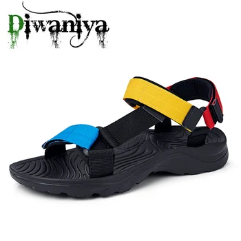 Мужские сандалии Diwaniya, простая повседневная летняя обувь, Удобные кроссовки, уличные сандалии для пляжного отдыха, мужские повседневные сандалии, обувь