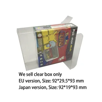 Прозрачный защитный чехол из ПЭТ-пластика для poke mon min версия для Японии, ЕС, коробка для хранения игровых консолей, коробка для показа, коллекционный чехол
