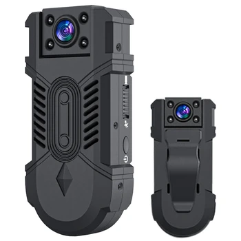Мини-камера ночного видения 1080P HD, камера обнаружения движения, надетая на тело, Велосипедная камера с поворотом на 180 °
