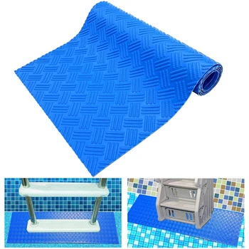 Синий коврик для лестницы в бассейн с нескользящей текстурой, защитный коврик для плавания, противоскользящий
