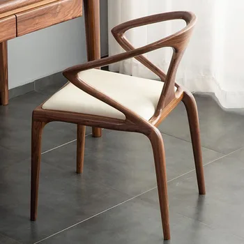 Роскошные обеденные стулья для спальни Скандинавского современного дизайна, Простой письменный стол, обеденные стулья для гостиной, Деревянные подоконники, Мебель для салона дома QF