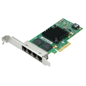 4 Порта PCIe для чипа Intel I350-T4 Локальная карта 10/100/1000 Мбит/с, Четырехпортовая Серверная Гигабитная карта PCIe Ethernet