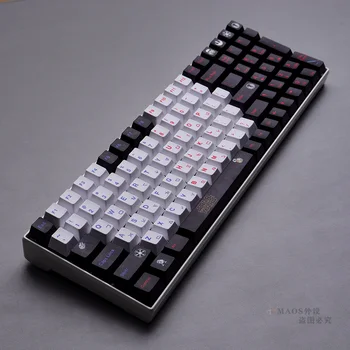 Большой набор клавиш battle keycap black PBT heat сублимационная вишневая оригинальная механическая клавиатура в тон 64/87/980