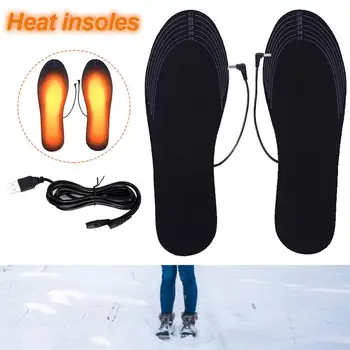 Стельки для обуви с USB-подогревом, Электрическая перезаряжаемая грелка для ног, Мягкая грелка для ног, коврик для носков, зимние уличные нагревательные стельки