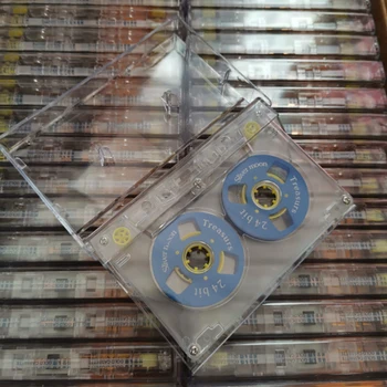 Цветной прозрачный чехол для ленты, пластиковая аудиомагнитная кассета для аудиозаписи, оболочка для кассеты, пустая кассета с катушки на катушку (без ленты)