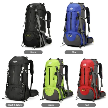 Открытый походный рюкзак объемом 50 л, водонепроницаемый походный рюкзак, дождевик, дорожный дневной рюкзак, отделение для обуви для альпинизма