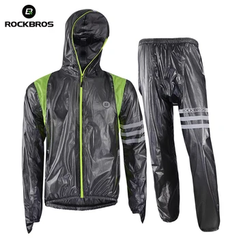 Официальный непромокаемый плащ ROCKBROS из джерси для велоспорта, походная куртка, Светоотражающая унисекс, Дышащая спортивная одежда для кемпинга