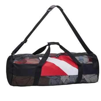 Очень большая сетчатая сумка для подводного плавания с регулируемым плечевым ремнем для путешествий, тренировок в тренажерном зале, плавания, пляжная сумка для хранения
