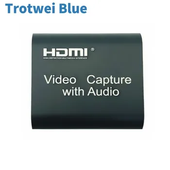 Карта видеозахвата 4K 1080P HDMI-USB 2.0 Захват Аудиовыхода Микрофонный Вход Коробка для записи игр ПК Устройство для захвата прямой трансляции HD