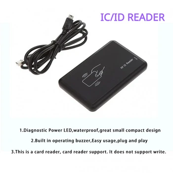 ID/IC-карта 125 кГц 13,56 МГц RFID-считыватель Smart USB Магнитный кард-ридер 125 кГц для системы контроля доступа USB-порт