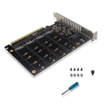 PCIE к NVMEx4 M.2 M Key SSD Карта расширения PCIE X16 Riser Card Сигнальная карта разделения массива M.2 PCIe RAID-карта