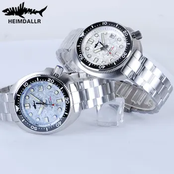 Мужские часы Heimdallr Turtle Abalone для дайверов, циферблат в виде снежинки, Сапфирово-керамический безель, Автоматические механические часы NH35, водонепроницаемость 200 м