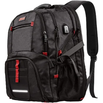 Туристический рюкзак унисекс с независимыми карманами, USB-портом для зарядки, отделением для ноутбука, кемпингом, пешим туризмом