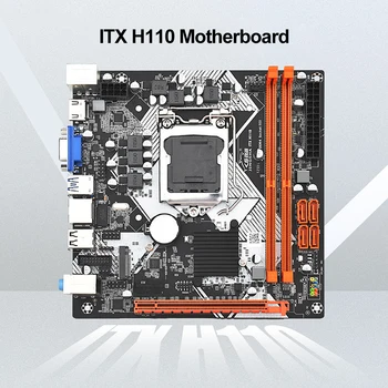 H110 LGA1151 Настольная материнская плата, совместимая с HDMI, VGA Мини Материнская плата USB2.0/3.0 M.2 Слот NVME SATA 3.0 Поддержка 1151 6/7/8/9 CPU