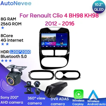 Android Мультимедиа Для Renault Clio 4 BH98 KH98 2012-2016 Автомобильный Стерео Процессор Радио QLED Плеер Навигация BT QLED Экран Dash Cam