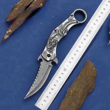 Новый Керамбитный Нож-Мачете Цельностальный Складной Карманный Нож Для Выживания Высокой Твердости Походный Тактический Нож Flipper Knife EDC Инструмент
