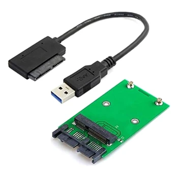 6 Гбит /с Адаптер USB 2.0 для SSD-накопителя mSATA с разъемом Micro 16pin для жестких дисков 1,8 дюйма