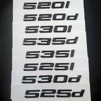 3D ABS Черный Эмблема Багажника Автомобиля Значок Для BMW 518d 520i 520d 530i 535i 535d 530d E60 E39 F10 Наклейка С Надписью Логотипа Аксессуары