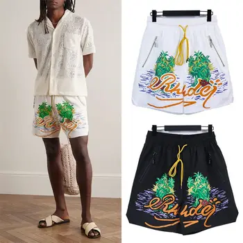 helolis Модный бренд Coconut Water Splash С буквенным принтом 2023 Свободные Спортивные пляжные шорты для отдыха Мужчин и женщин в одном стиле