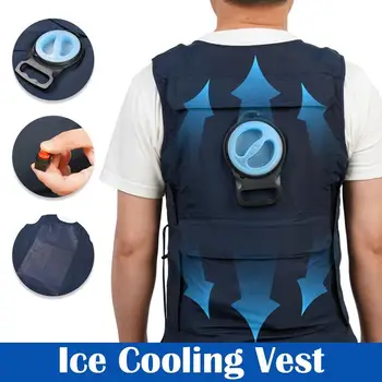 Жилет для защиты от льда, одежда для кондиционирования воздуха, одежда с водяным охлаждением, мужской жилет для предотвращения теплового удара, одежда для кондиционирования воздуха, одежда для рыбалки