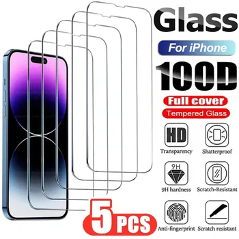 Закаленное стекло для iPhone 14 13 12 11 Pro Max Защитная пленка для iPhone 12Mini 13Mini 14 Plus 14Pro Glass