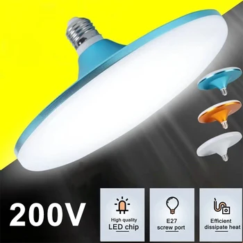 E27 Светодиодная лампа AC220V Супер Яркая 12 Вт 15 Вт 20 Вт 30 Вт Лампа UFO Водонепроницаемый Энергосберегающий Свет Настольные лампы с теплым белым освещением в помещении