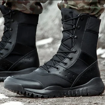 Летние армейские ботинки для мужчин и женщин, для тренировок по скалолазанию, легкие тактические ботинки для пеших прогулок, армейская обувь с дышащей сеткой
