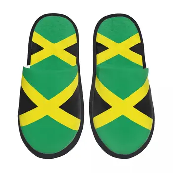 Флаг Ямайки Плюшевые тапочки Обувь унисекс домашние пушистые тапочки домашняя обувь
