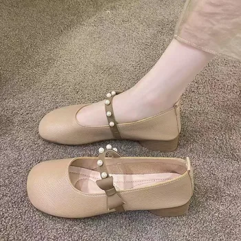 Женские повседневные сандалии 2023 года, новые тонкие туфли с декоративной пряжкой из искусственной кожи, расшитые бисером, нескользящая пляжная обувь на мягкой подошве