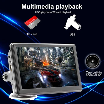 7-Дюймовый Автомобильный Радиоприемник HD 1024P Беспроводной Carplay Android Auto MP5 Плеер С Сенсорным Экраном, совместимый с Bluetooth Mirrorlink, Видео Заднего Хода