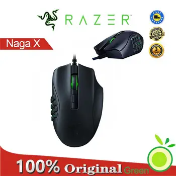 Эргономичная mmo-игровая мышь Razer Naga X с 16 кнопками, 18000 точек на дюйм, средний вес 85 грамм