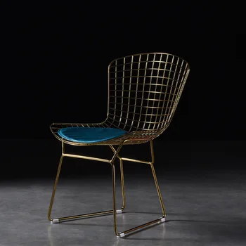 2023 Год Новый Официальный Aoliviya Новый сетчатый стул в скандинавском стиле Ins Интернет-знаменитость, обеденный стул из полого золота из кованого железа Creativ
