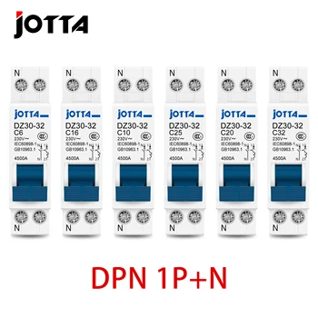 Мини-автоматический выключатель JOTTA DPN 1P + N MCB 6A10A 16A 20A 25A 32A Для монтажа на Din-рейку Миниатюрный Бытовой Воздушный выключатель