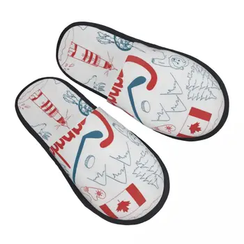 Флаг Канады Комфортные Потертые Тапочки Из Пены С Эффектом Памяти Женская Домашняя Обувь Для отеля Maple Leaf
