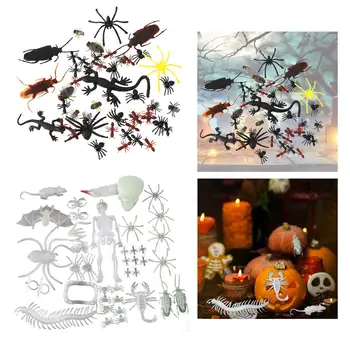 Фигурки животных на Хэллоуин, подарки для детей, забавные игрушки с животными, разнообразные сувениры для вечеринок, модель геккона на Хэллоуин для мальчиков и девочек, дети