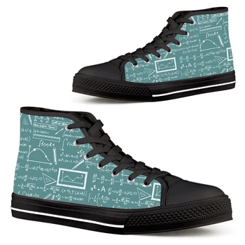 ELVISWORDS Зеленые математические формулы Любителям математики нужны индивидуальные весенние подарки Комфортная черная обувь на мягкой подошве Повседневные парусиновые кроссовки