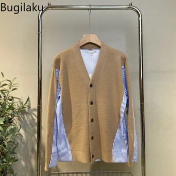 Bugilaku 2023, Новый весенне-осенний кардиган-свитер, мужское пальто Корейского дизайна Sense.