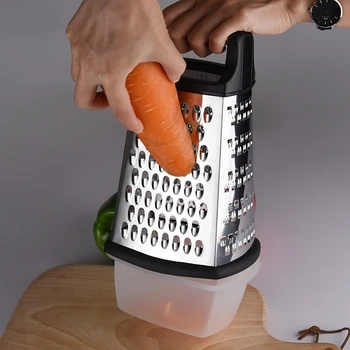 9-дюймовый 4-сторонний многофункциональный рубанок для овощей, измельчитель моркови, картофеля, овощей, кухонный инструмент, терка из нержавеющей стали