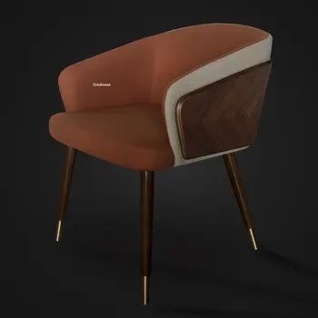 Обеденные стулья из массива дерева в скандинавском стиле, дизайнерские домашние стулья для кухни, современные кресла на заказ, мебель для обеденных стульев с искусственной кожаной спинкой