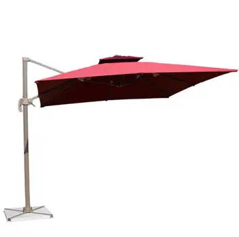 Открытый зонт от солнца римский зонт от солнца во дворе, пляжный рекламный зонт, большой боковой зонт с лампой