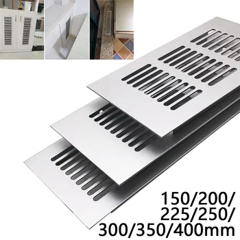 Вентиляционное отверстие из алюминиевого сплава размером 80x150-400 мм, серебристая решетка с жалюзи, крышка вентиляционной решетки, детали вентиляционной решетки