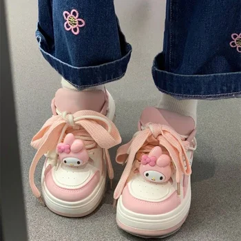 Sanrio 2023 Осенняя Оригинальная обувь Для девочек Melody Y2k В Корейском стиле, Дышащая Внутренняя Обувь В тон Допамину, Белые туфли Zapatos De Niña