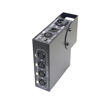 4-полосный DMX-разветвитель DMX512-разветвитель усилителя светового сигнала, 4-полосный DMX-распределитель для управления светом сценического оборудования