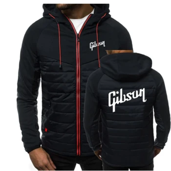 Gibson 2023 Весна и осень, новый стиль, утепленная хлопковая стеганая куртка, сохраняющая тепло, мужской кардиган с капюшоном, пальто на молнии