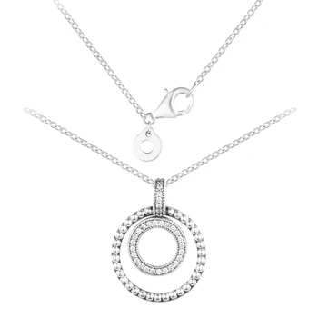 Фирменный кулон и ожерелье из Паве и бисера, женская цепочка на шею, сертифицированное ожерелье из стерлингового серебра 925 пробы с бесплатной доставкой для женщины