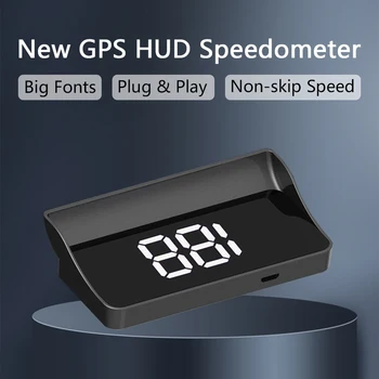 1шт Универсальный HUD GPS Головной Дисплей Белый Спидометр Одометр КМ/Ч Автомобильная Цифровая Скорость 92*52*20 мм ABS + PC Для Всех Автомобилей Автобус Грузовик