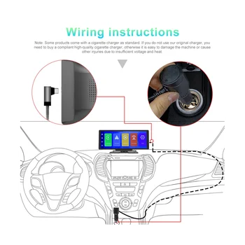 10,26-дюймовая беспроводная автомагнитола Carplay и Android Auto с голосовым управлением, FM-передатчик, мультимедиа Bluetooth Mirrorlink.
