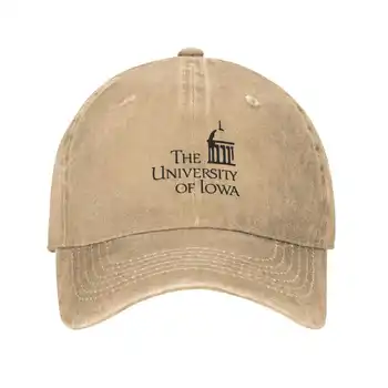 Логотип Университета Айовы, графический логотип бренда, высококачественная джинсовая кепка, Вязаная шапка, Бейсболка
