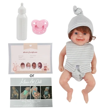 Реалистичные куклы для новорожденных из силикона для новорожденных с полным телом Реалистичная симуляция Маленького ребенка E65D
