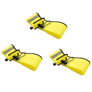 3 шт. Надувной сигнальный буй SMB для подводного плавания длиной 1 м, видимость, поплавковая сигнальная трубка, желтая колбаса